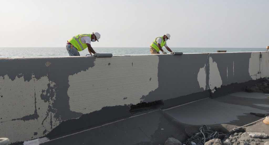Perbaikan Beton Pesisir Pantai
