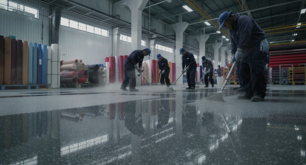 Proses Pengerjaan Industrial Flooring Bandung