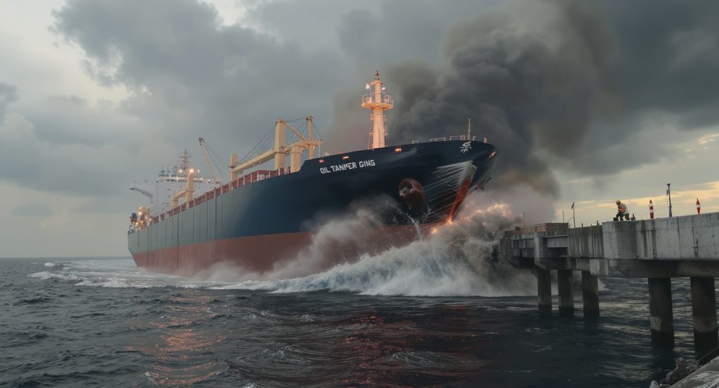 Insiden Kapal di Dermaga