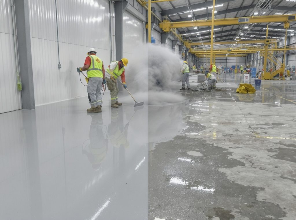 Pengerjaan Lantai Kimia Pabrik