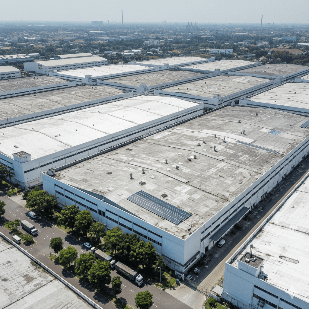 a sprawling industrial estate